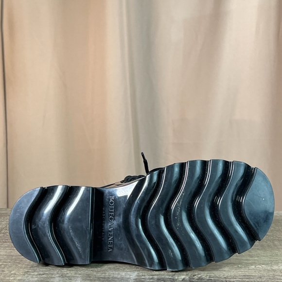 Bottega Veneta Black Stride Rubber Ankle Combat Style Boots Size 40 - Picture 7 of 17